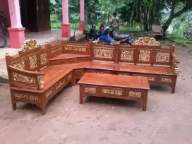 Meja kursi tamu jati ukir Jepara