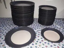 H&H LifeStyle Dining Plate (P-26) Piring Premium 6besar &6medium Murah
