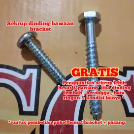 Pasang bracket 50 55 lengkap hemat kuat