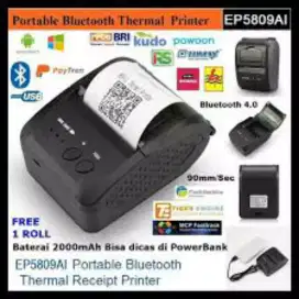 Bluetooth printer portable mudah dibawa