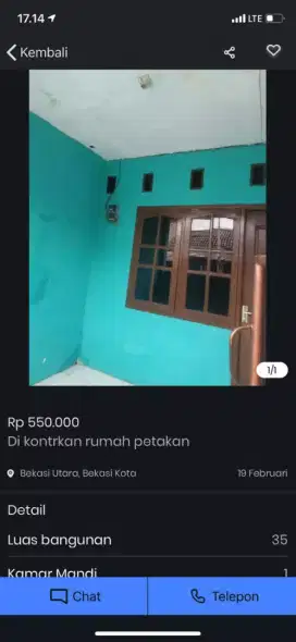 Di kontrakan bulanan