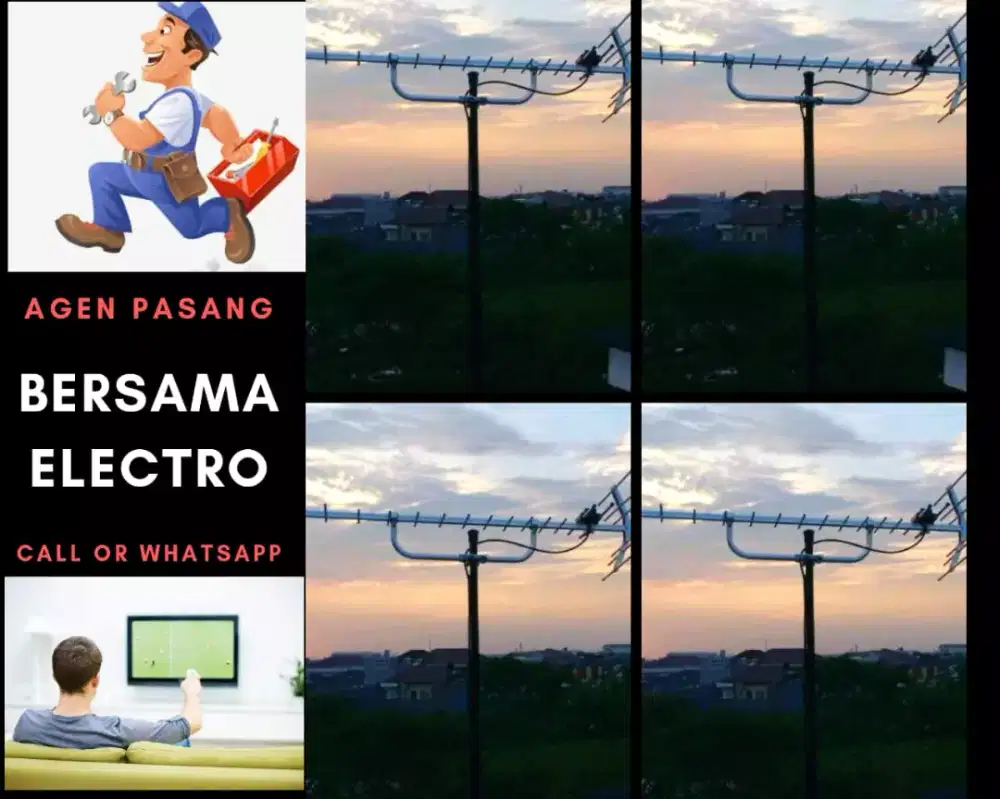 Specialist pemasangan baru antena tv digital