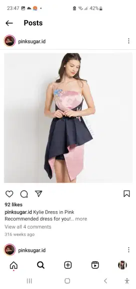 Kylie Dress in pink