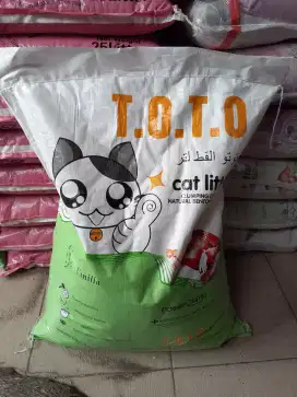 Pasir kucing wangi dan gumpal. Toto 25 litter