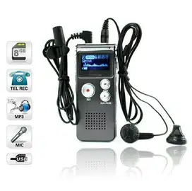 Digital Voice Recorder Perekam Suara 8GB + MP3 Player