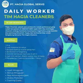 Freelance cleaner jabodetabek