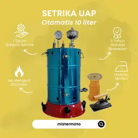 Setrika Uap Laundry dan Konveksi OTOMATIS MISTERMOTO 10ltr 1 Setrika