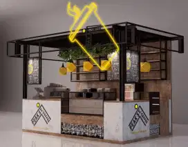 Booth kayu / coffee shop