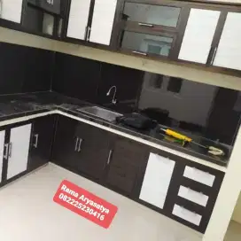 Kitchen set minimalis aluminium tebal modern di jamin murah