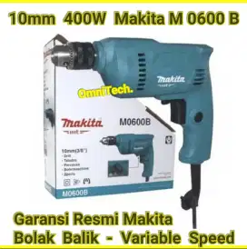 Mesin Bor Besi Kayu Bolak Balik 10mm M0600 10 mm Makita M 0600 B