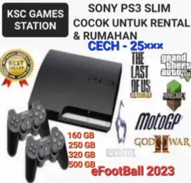 Ps3 Slim Segel Void 500 GB Black Jet + 2 Stik + Full Game + SIAP MAIN