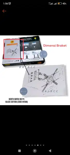 Breket/bracket tv led + pasang