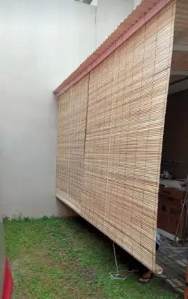 Tirai bambu sawit natural outdoor size 2x2m