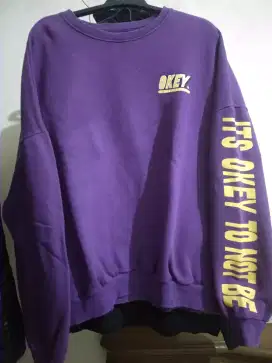 Crewneck Sweater Hoodie Ungu