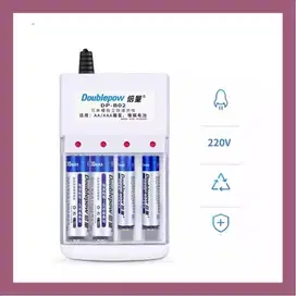 Charger Double Power untuk Cas Baterai AA/AAA