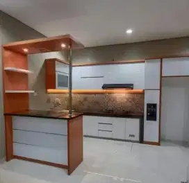 Meja Dapur Kitchen Set Minibar Partisi Backdrop