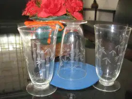 4 Set Gelas Bening GRAFIR Antik Jadul