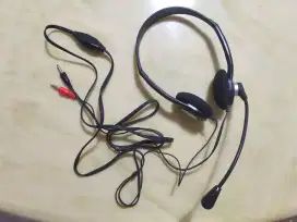 handsfree headphone komputer headset earset dengan microphone