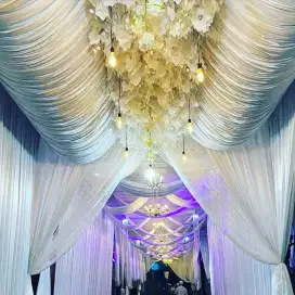 Dekor Backdrop lamaran tunangan akad nikah