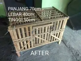 Kandang Bongkar Pasang Bambu untuk anak ayam dan lainnya