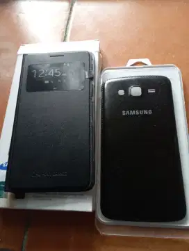 casing or samsung galaxy grand 2 flip and  back none black