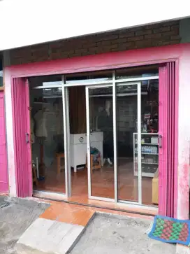 Sekat kaca pintu geser pintu mati