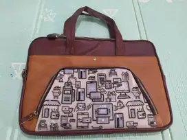Tas Laptop Kulit Sintetis Cokelat