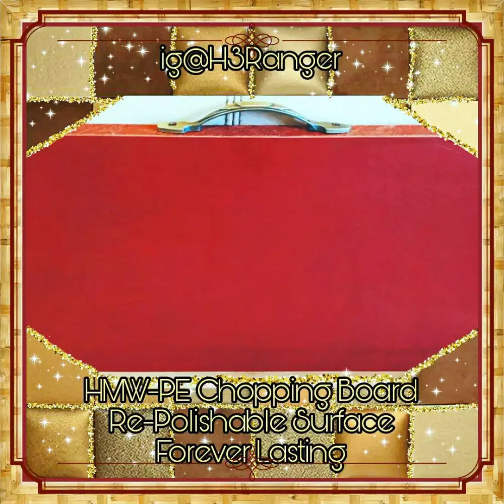 Talenan Plastik Besar Tebal HDPE 500 Coklat 2.5x26.5x50cm Buatan Eropa