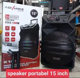 Speaker Karaoke Portabel Advance 15 inci K1512