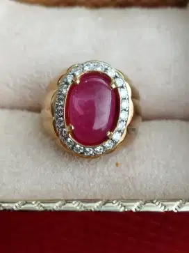 Cincin Eropa Pria Berlian Ruby Mira Afrika Kode001