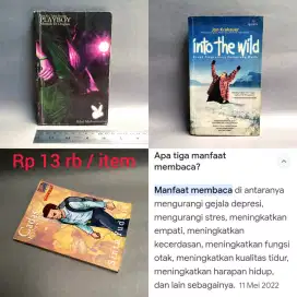 Novel langka untuk hiburan serta menambah kecerdasan anda