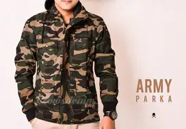 Jaket Parka Army Unisex with Black Elbow – SK111