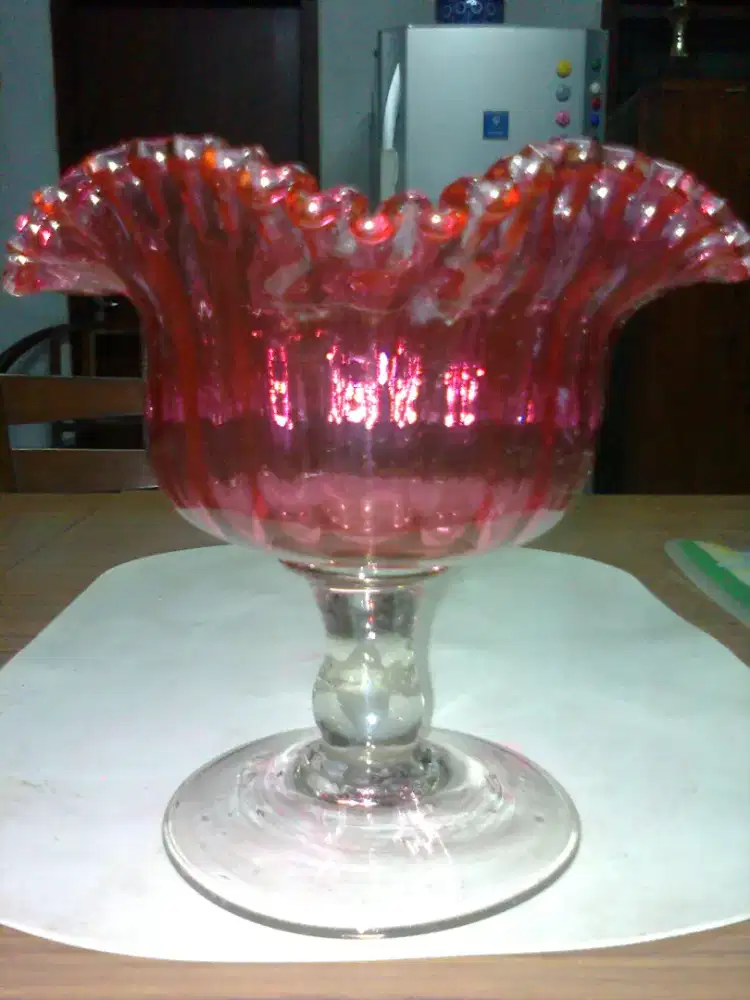 StemBowl Kristal Jepang kuno-Merah Darah