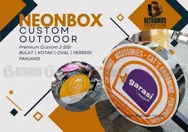 PROMO! NEON BOX OUTDOOR Premium Custom 2 SISI | BULAT | KOTAK