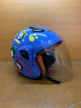 Helm Anak WTO Kids Kop, Helmet Junior, Helm Kartun, Helm SNI - Biru