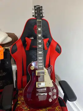 DIJUAL GITAR GIBSON LESS PAUL RED EDITION [Costum]