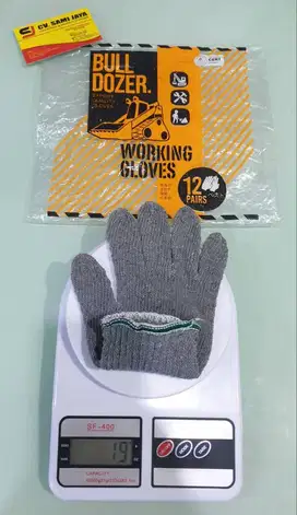 Kaos tangan kerja abu BULDOZER (B4)