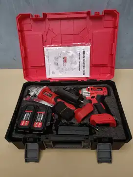 Mesin gerinda dan impact wrench baterai