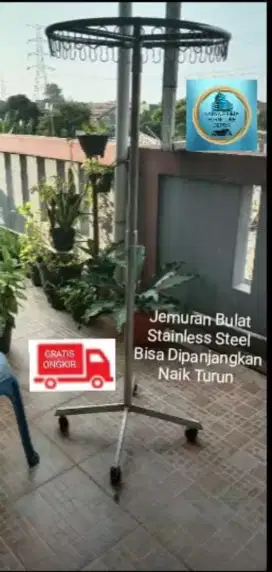 Jemuran Pakaian Gantung Bulat Stainles Stel kuat awet 335rbfree ongkir