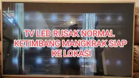 Terima tv led lcd rusak normal dsb