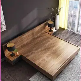 Fullset Tempat tidur minimalist dan Meja Nakas