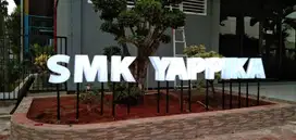 huruf timbul 3D neonbox acrylic SMK YAPPIKA sekolah