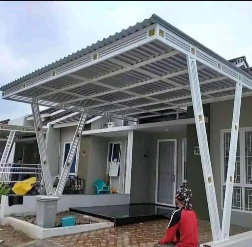 Kanopi minimalis atap sepandek pasir