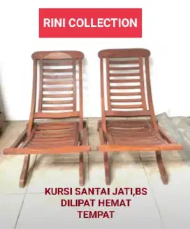 Dijual edisi pindah rumah kursi lipat jati