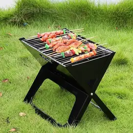x-shaped alat panggang arang bbq lipat outdor grill stove