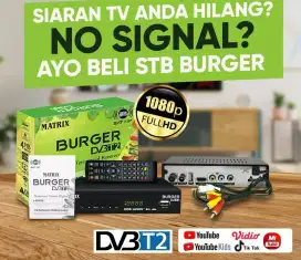 SET TOP BOX DVBT2 MATRIX BURGER HIJAU