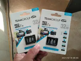 Memori hp 32GB micro sd merk TEAM original garansi resmi 5tahun