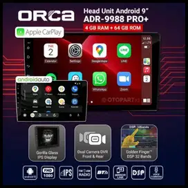 DOBLEDIN HEADUNIT ANDROID ORCA 9 INCH APPLE CARPLAY+ANDROID AUTO RAM 4