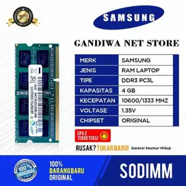 RAM SAMSUNG SODIMM DDR3L 4GB PC10600