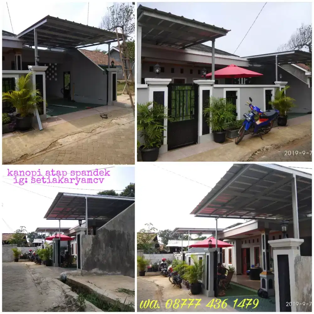 Kanopi Baja Ringan untuk garasi rumah ekonomis